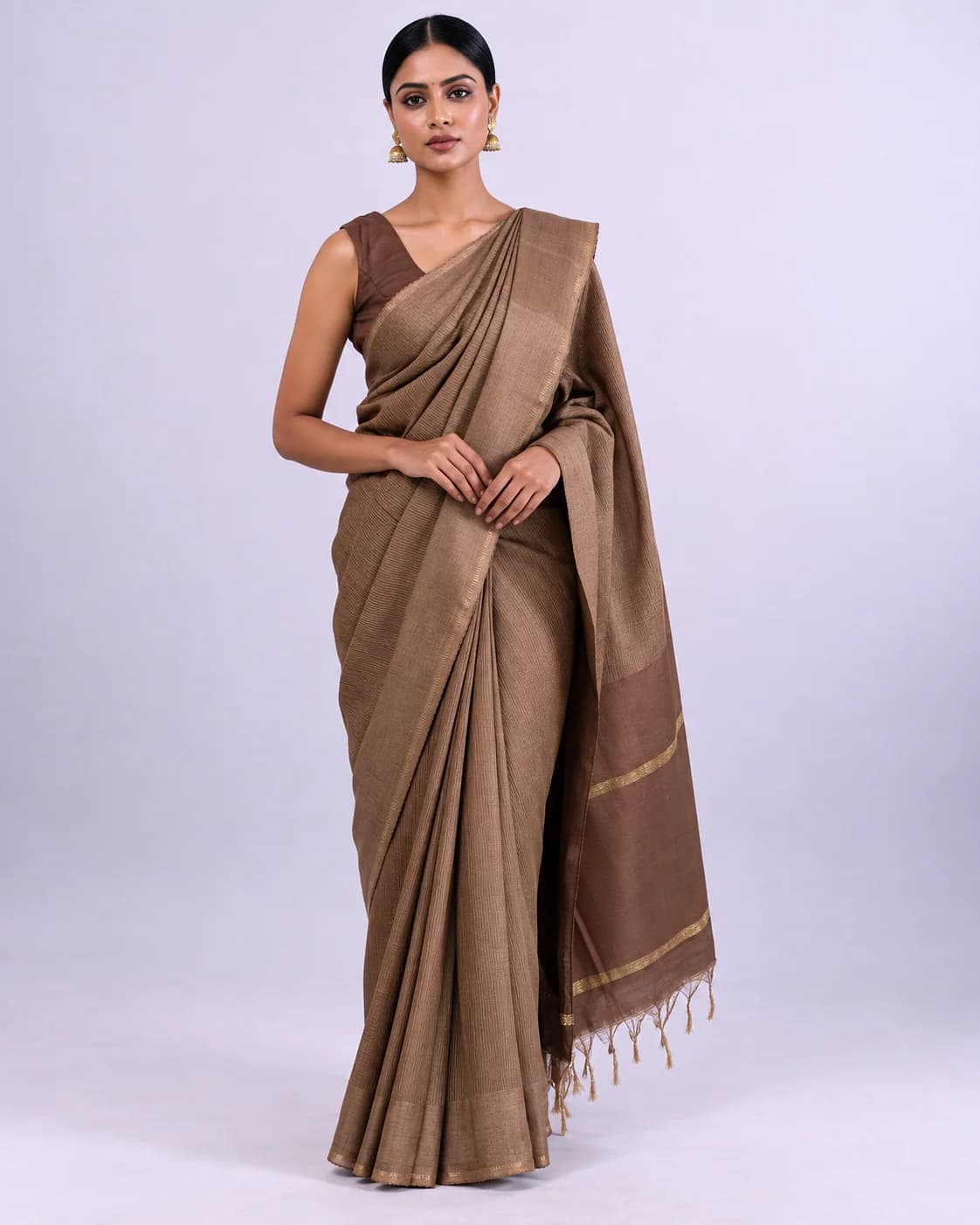 Maroon Katan Silk Saree