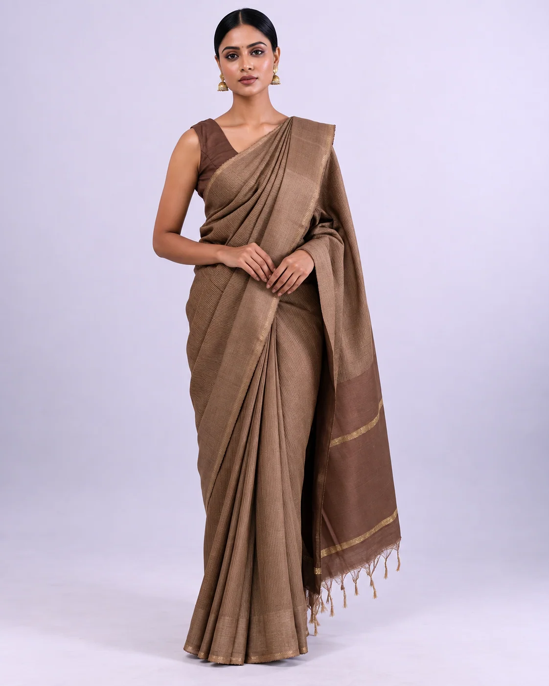 Maroon Katan Silk Saree