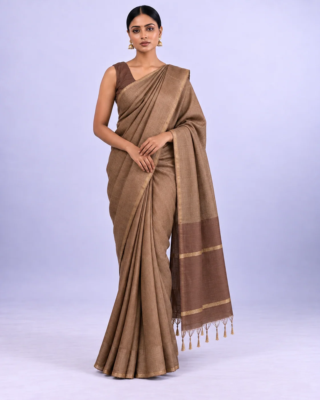 Maroon Katan Silk Saree