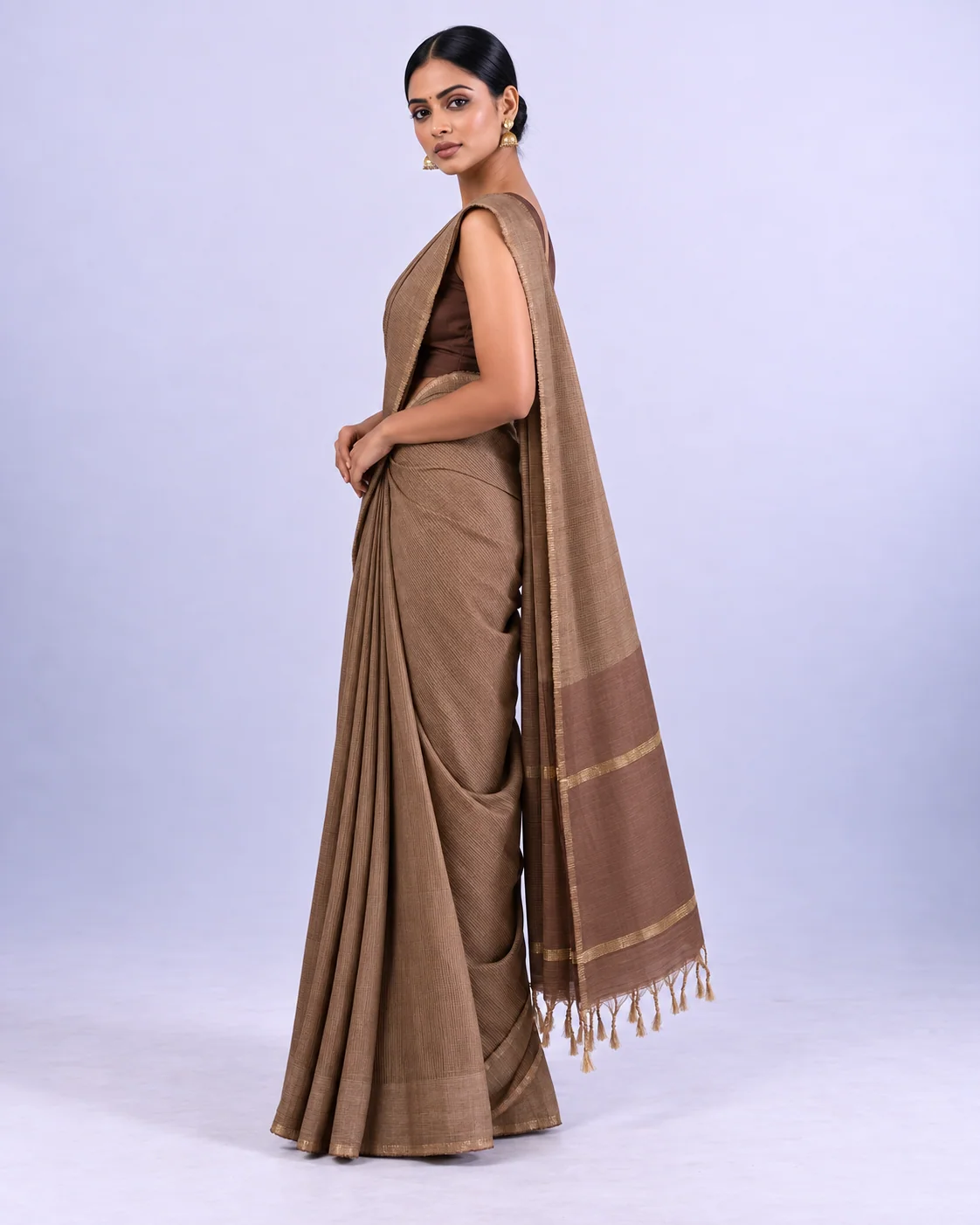 Maroon Katan Silk Saree
