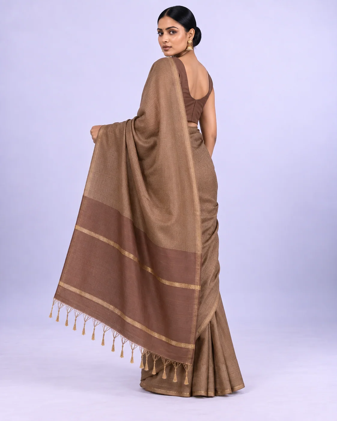 Maroon Katan Silk Saree