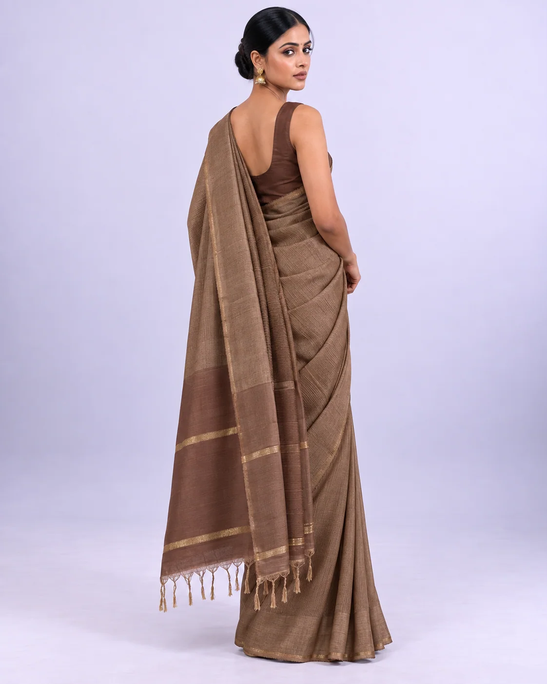 Maroon Katan Silk Saree